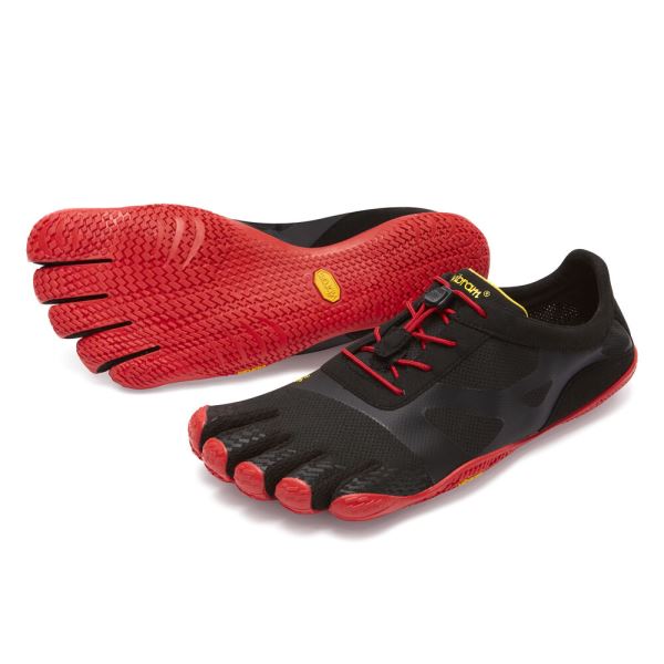 Zapatillas Deportivos Vibram KSO EVO Hombre Negras Rojas | 2041-YLZBC