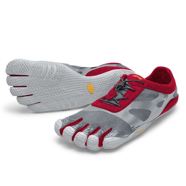 Zapatillas Deportivos Vibram KSO EVO Hombre Gris Rojas | 5623-EPJMC