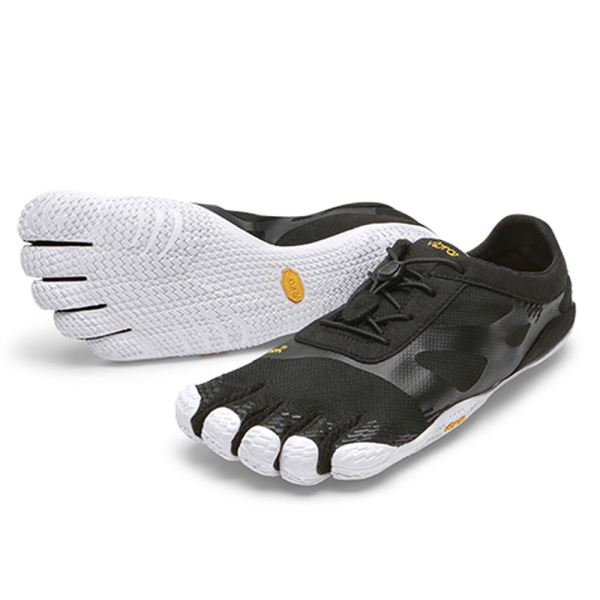 Zapatillas Deportivos Vibram KSO EVO Hombre Negras Blancas | 9231-XFONJ