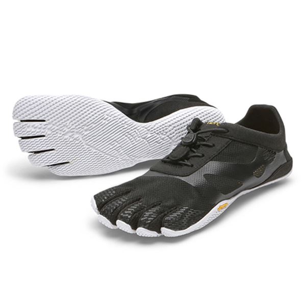 Zapatillas Deportivos Vibram KSO EVO Mujer Negras Blancas | 2175-SELGN