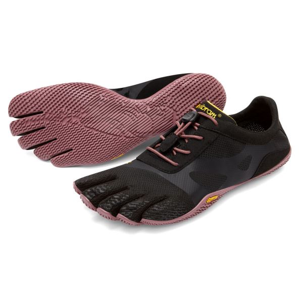 Zapatillas Deportivos Vibram KSO EVO Mujer Negras Rosas | 5621-IRJBY