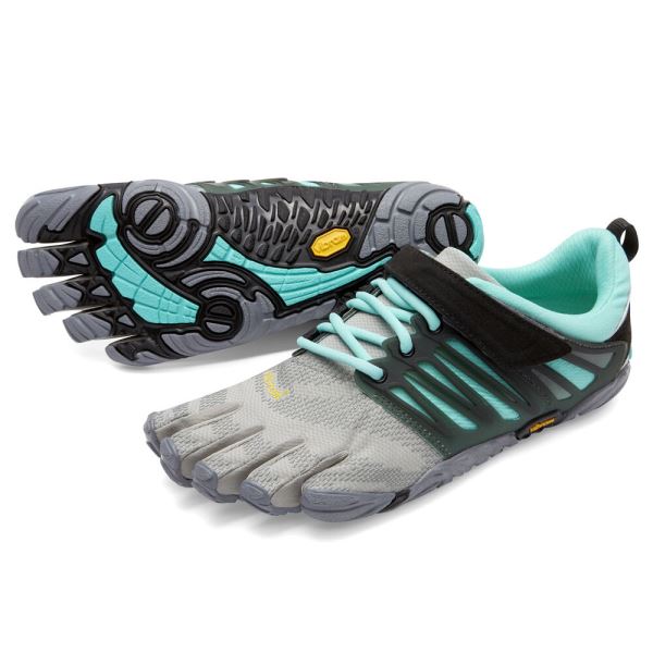 Zapatillas Deportivos Vibram V-Train Mujer Gris Negras Turquesa Claro | 9426-HLJBZ