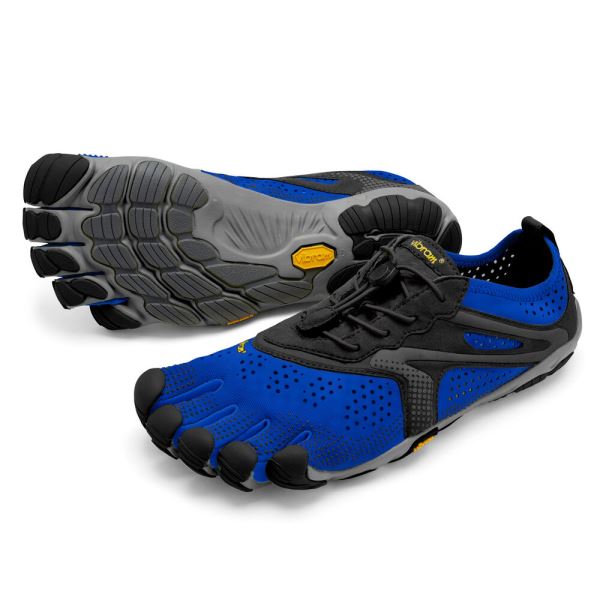 Zapatillas Running Vibram V-Run Hombre Azules Negras | 8674-GACKL