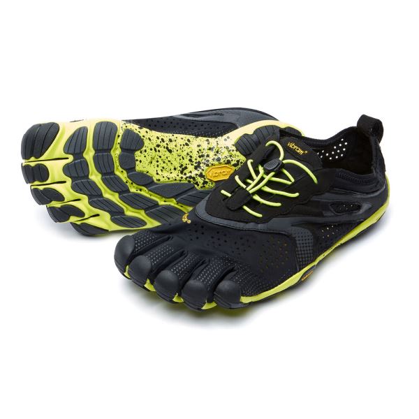 Zapatillas Running Vibram V-Run Hombre Negras Amarillo | 6289-FRDIN