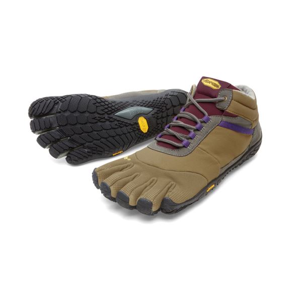 Zapatos De Senderismo Vibram Trek Ascent Insulated Mujer Kaki Moradas | 5201-UKBCD