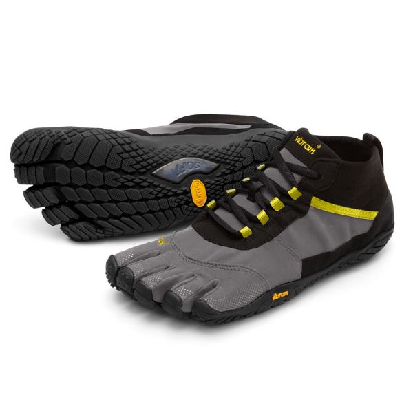 Zapatos De Senderismo Vibram V-Trek Hombre Negras Gris | 8245-CJXWP